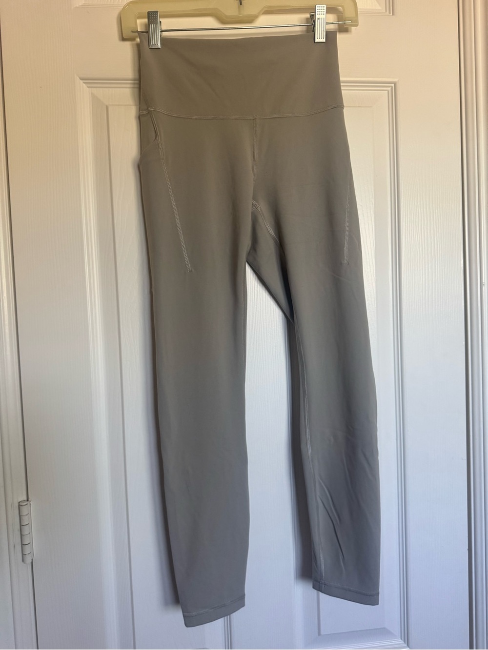 Lululemon High-Waist Seam Detail Leggings - Light Taupe/Grey - Picture 2 of 5